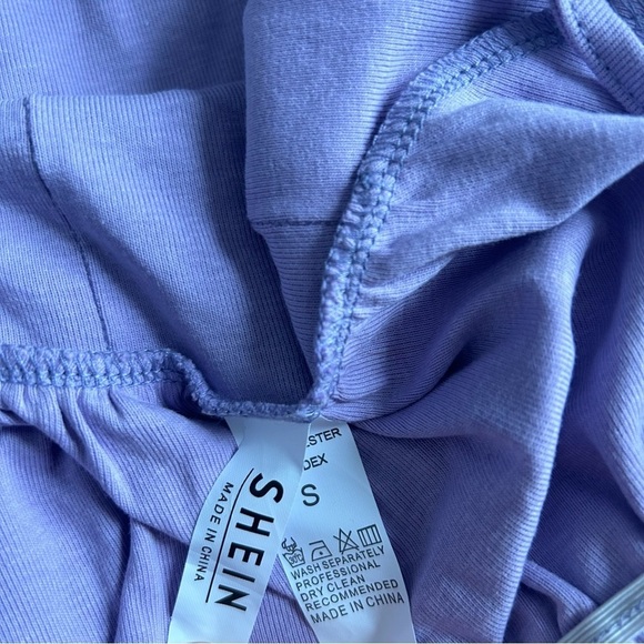3/$20 Shein Purple Rauche Tank Top Small - Picture 2 of 3